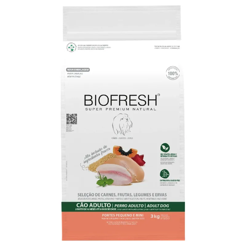 Ração Biofresh Cães Adultos Raças Pequenas e Minis — 3 kg