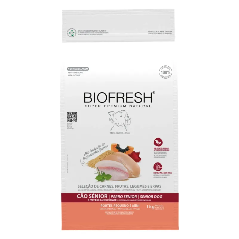 Ração Biofresh Cães Sênior Raças Pequenas e Minis