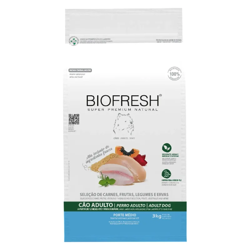 Ração Biofresh Cães Adultos Raças Médias