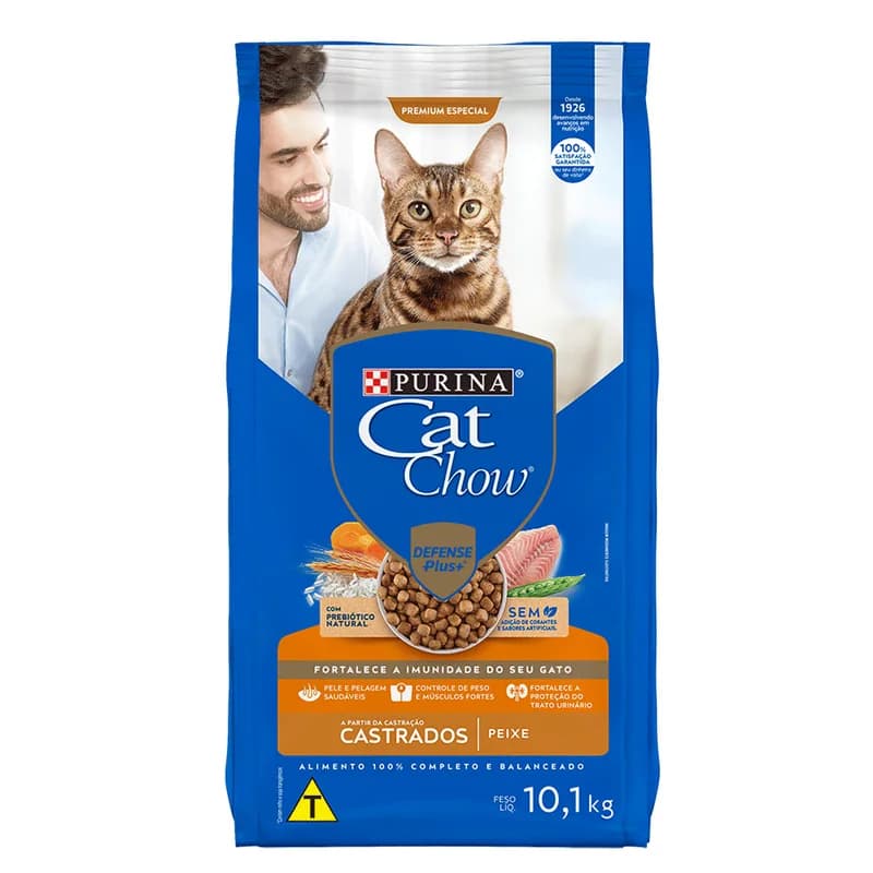 Ração Cat Chow Castrados Peixe — 10.1 kg