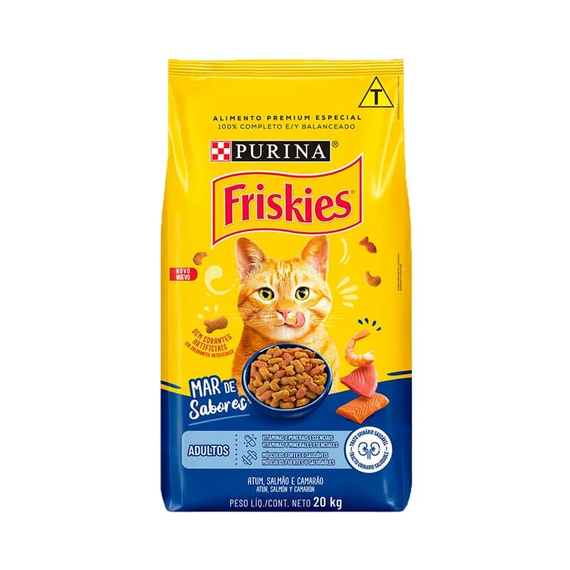 Ração Friskies Gatos Adultos Mar de Sabores — 20 kg