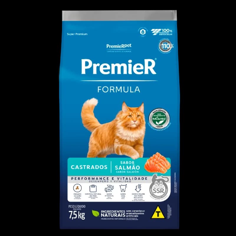 Ração Premier Formula Gatos Castrados Salmão — 7.5 kg