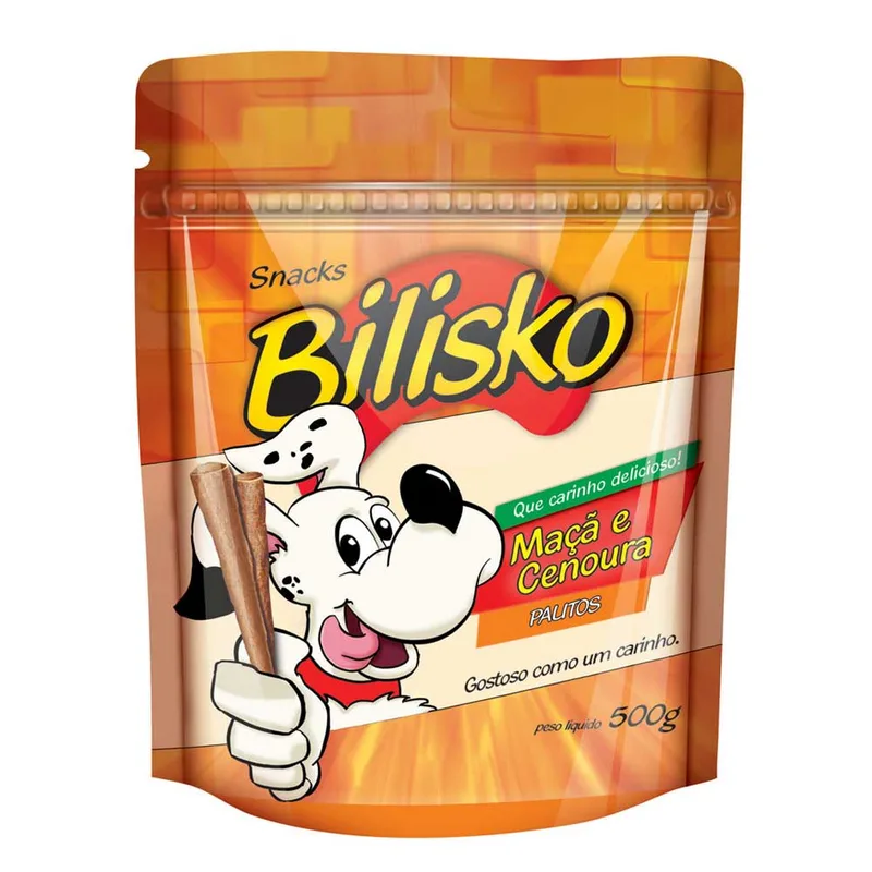 Petisco Bilisko Palito Maçã e Cenoura para Cães