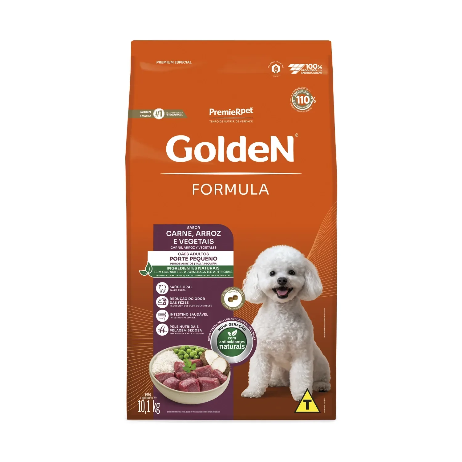 Ração Golden Formula Cães Adultos Raças Pequenas Carne e Arroz Mini Bits — 10.1 kg
