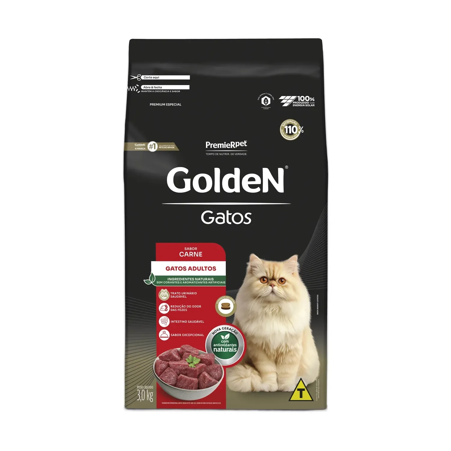 Ração Golden Gatos Adultos Carne