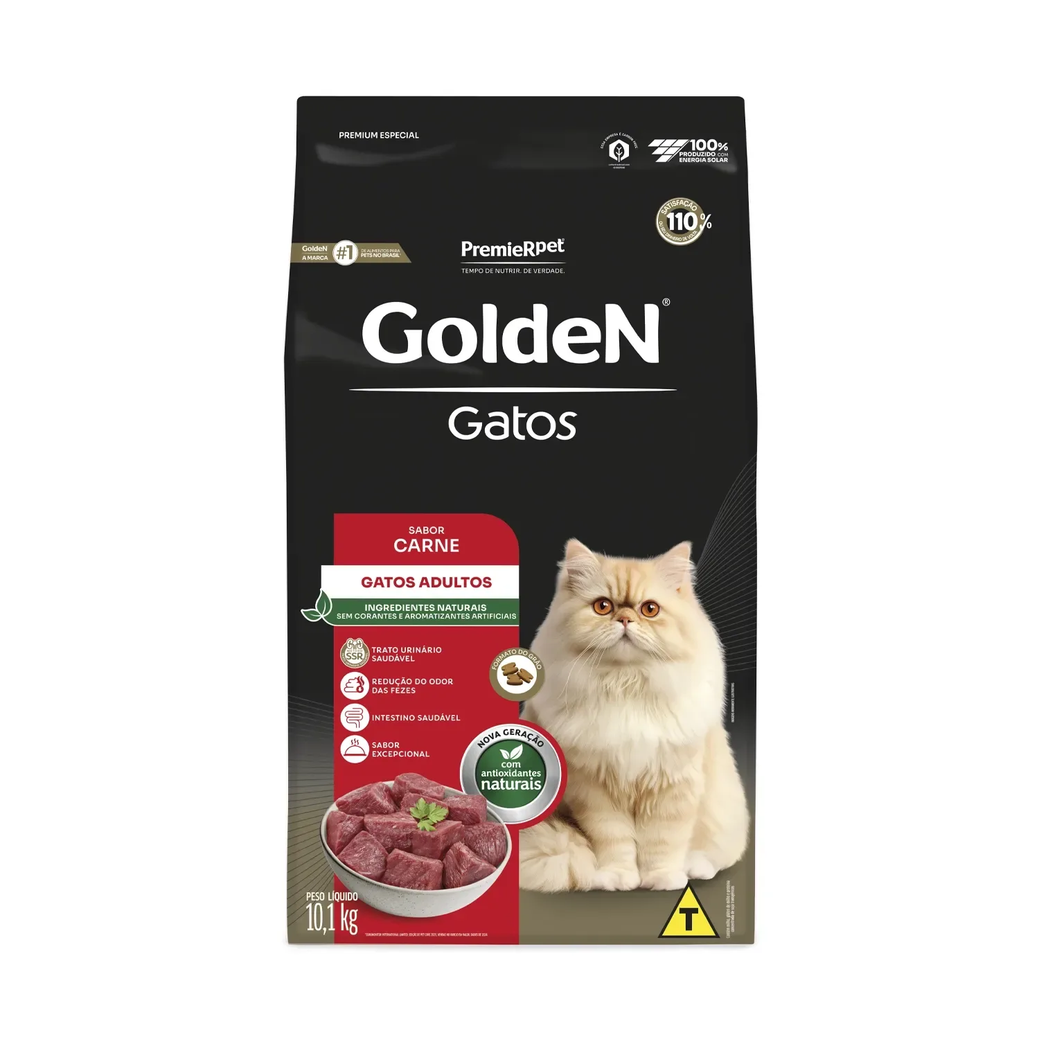 Ração Golden Gatos Adultos Carne — 10.1 kg