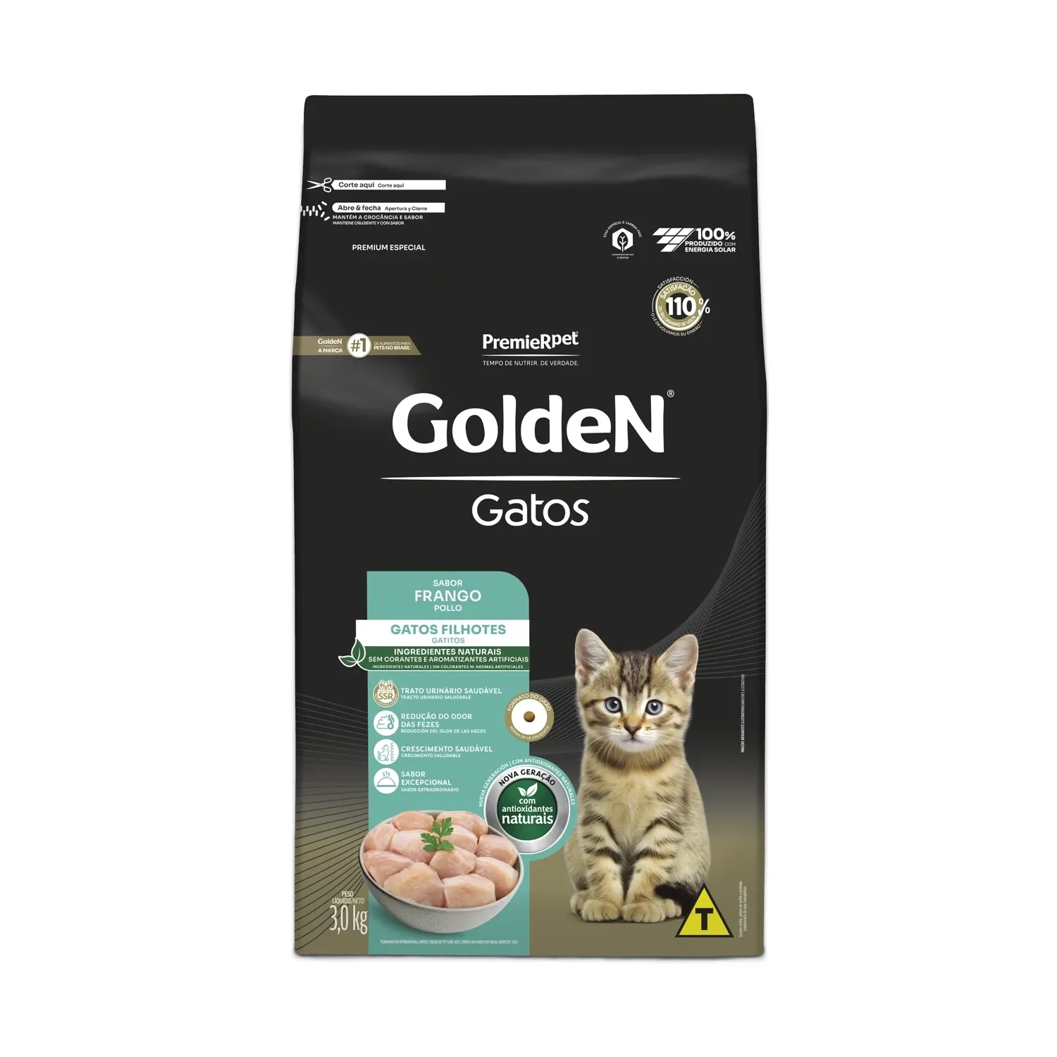 Ração Golden Gatos Filhotes Sabor Frango