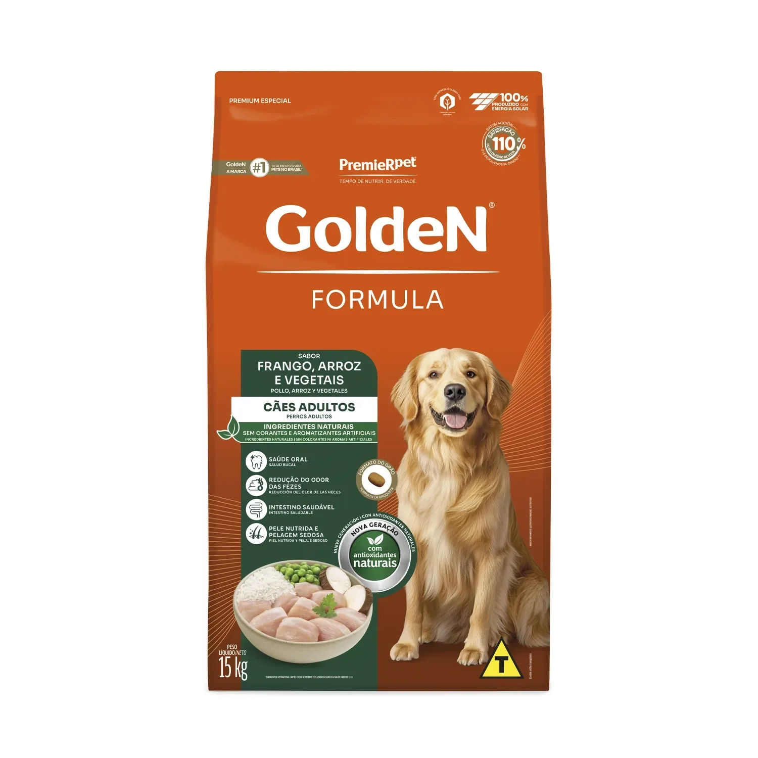 Ração Golden Formula Cães Adultos Frango, Arroz e Vegetais — 15 kg