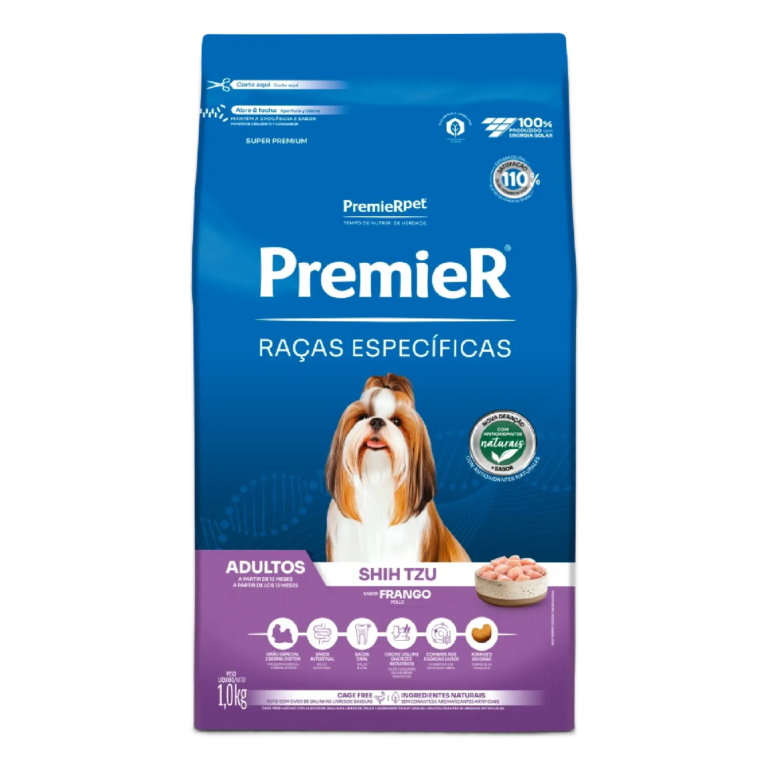 Ração Premier Raças Específicas Cães Adultos Shih Tzu Frango