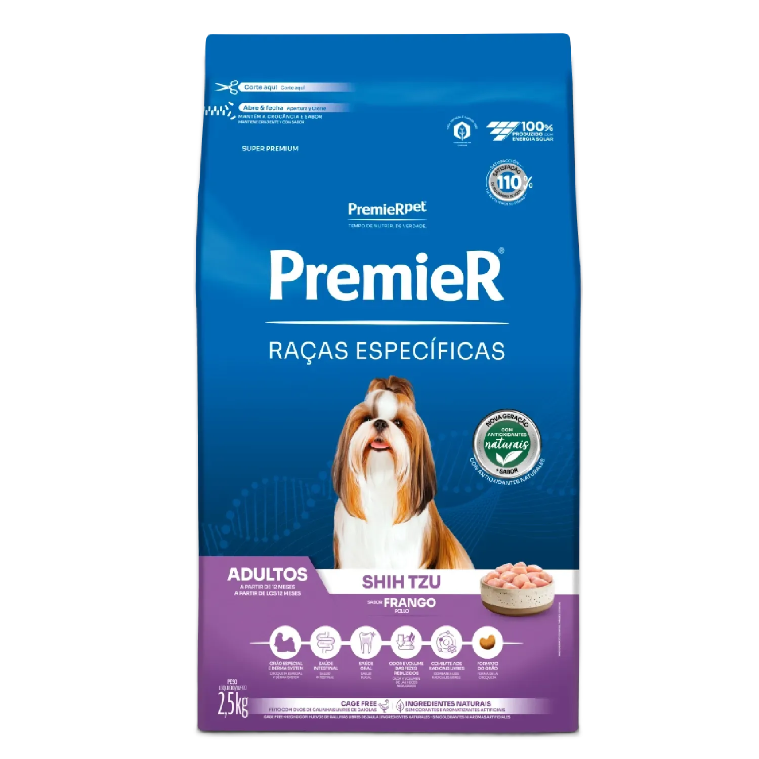 Ração Premier Raças Específicas Cães Adultos Shih Tzu Frango — 2.5 kg