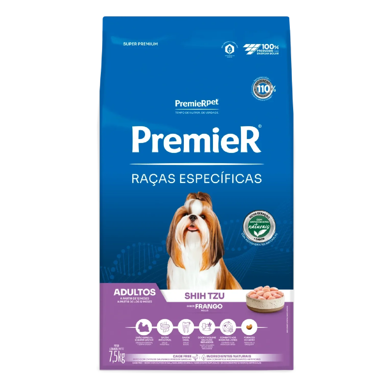 Ração Premier Raças Específicas Cães Adultos Shih Tzu Frango — 7.5 kg