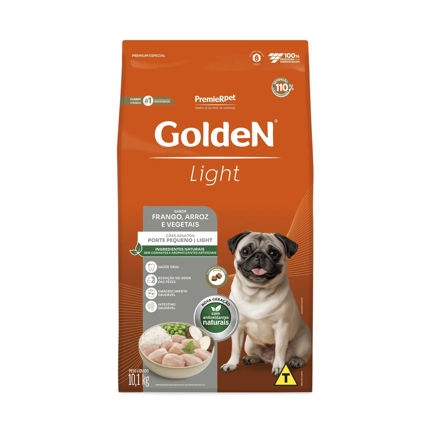 Ração Golden Fórmula Light Cães Adultos Porte Pequeno Frango e Arroz — 10.1 kg