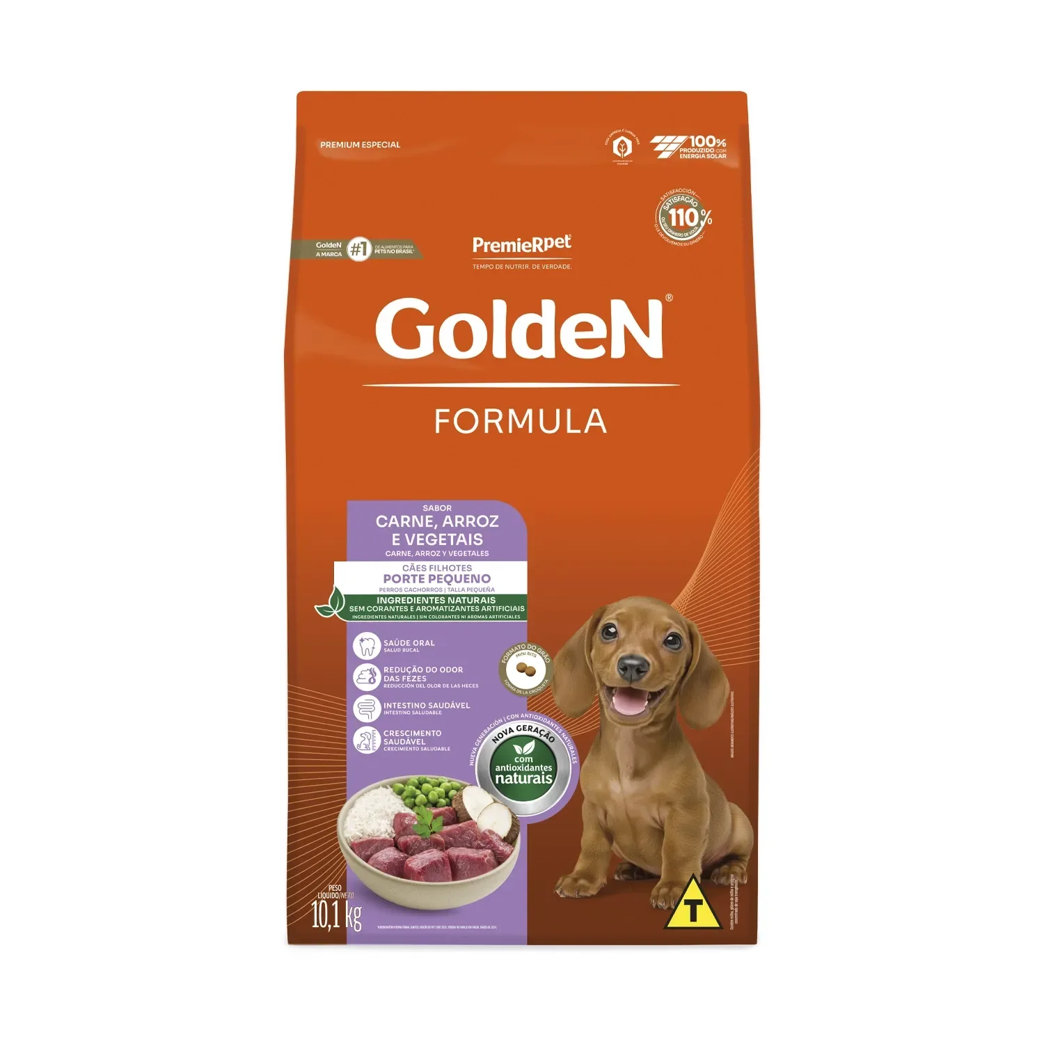Ração Golden Formula Cães Filhotes Raças Pequenas Carne e Arroz — 10.1 kg