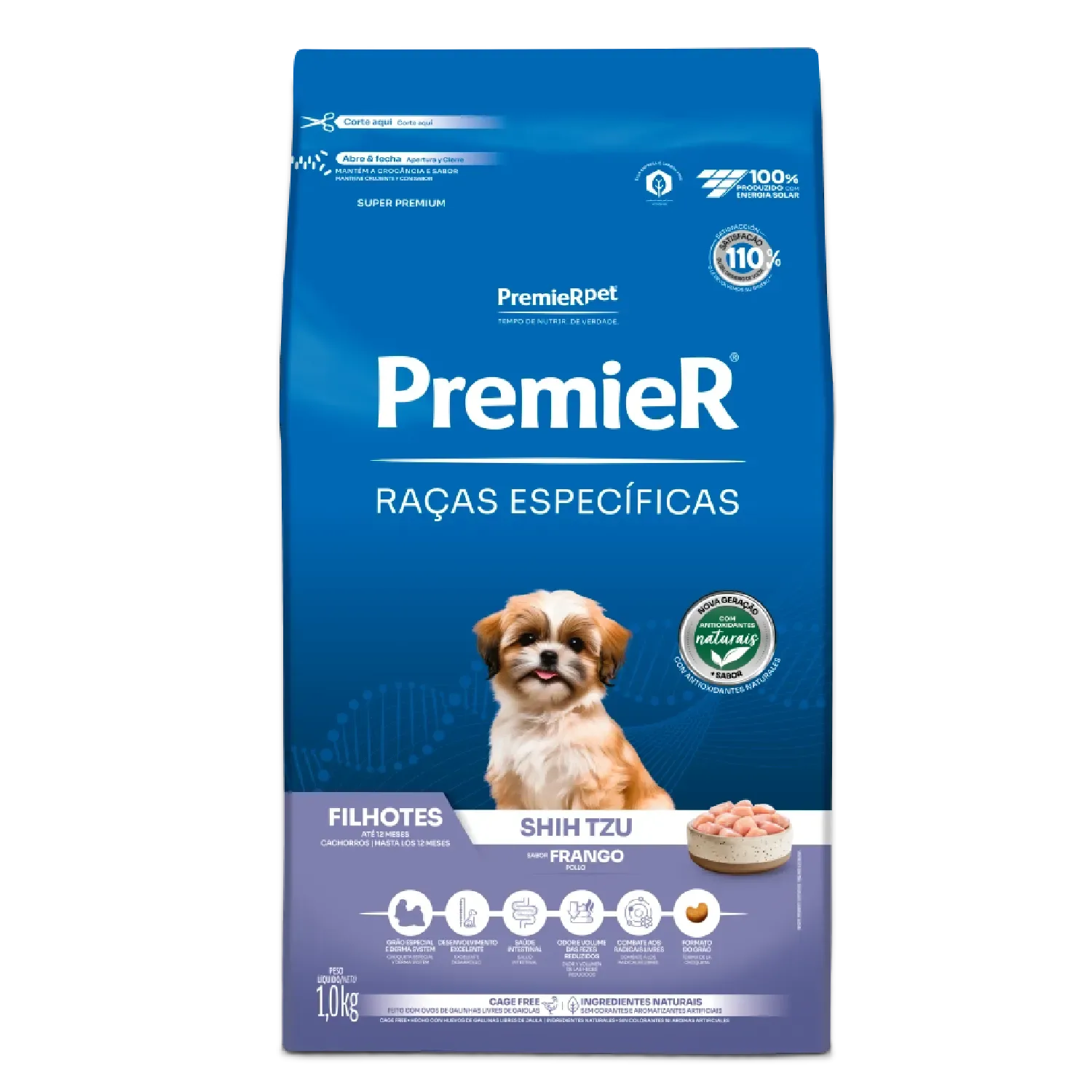 Ração Premier Raças Específicas Cães Filhotes Shih Tzu Frango