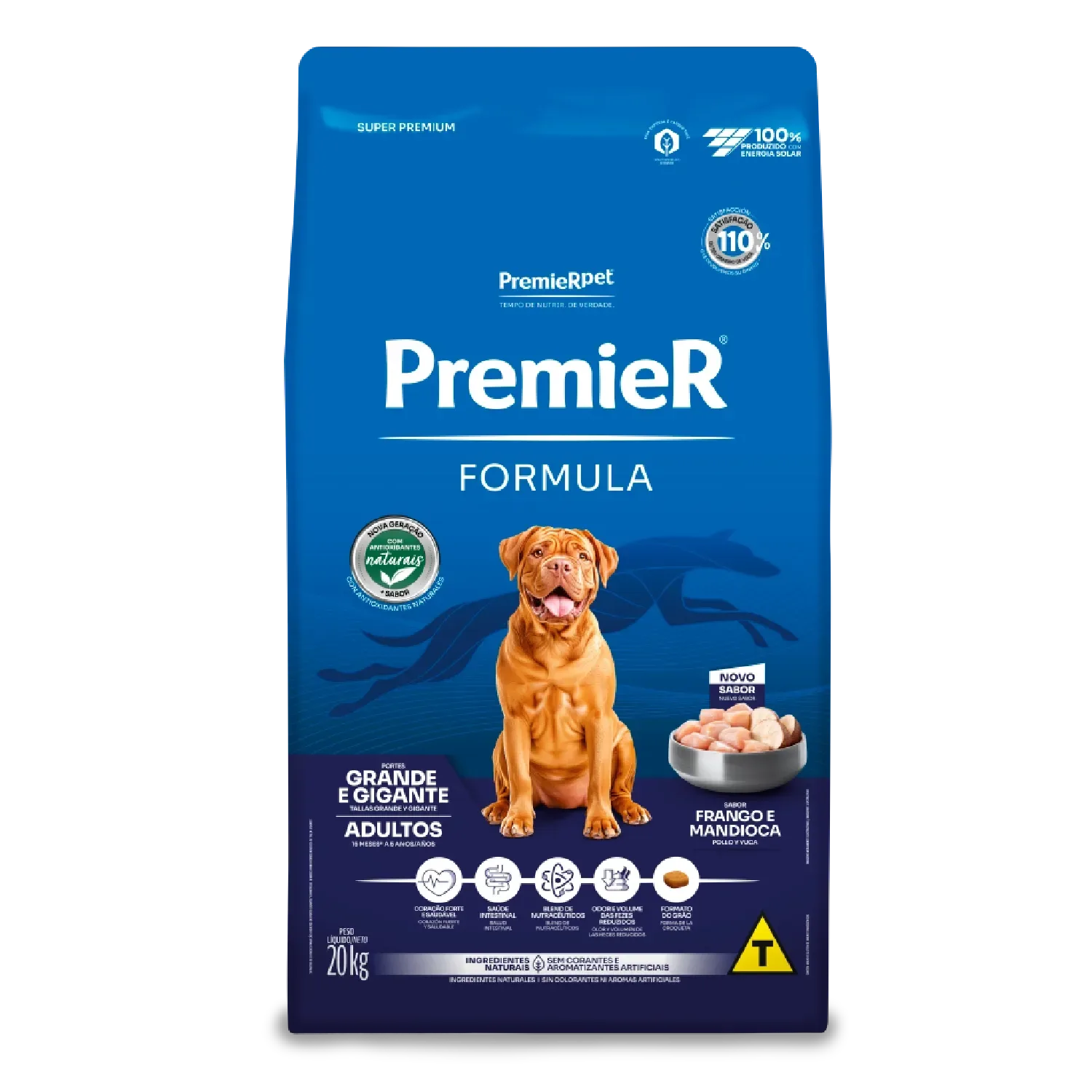 Ração Premier Formula Cães Adultos Raças Grandes e Gigantes Frango e Mandioca — 20 kg