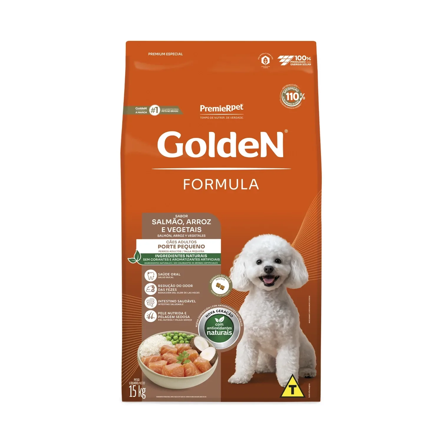 Ração Golden Fórmula Cães Adultos Raças Pequenas Salmão e Arroz — 15 kg
