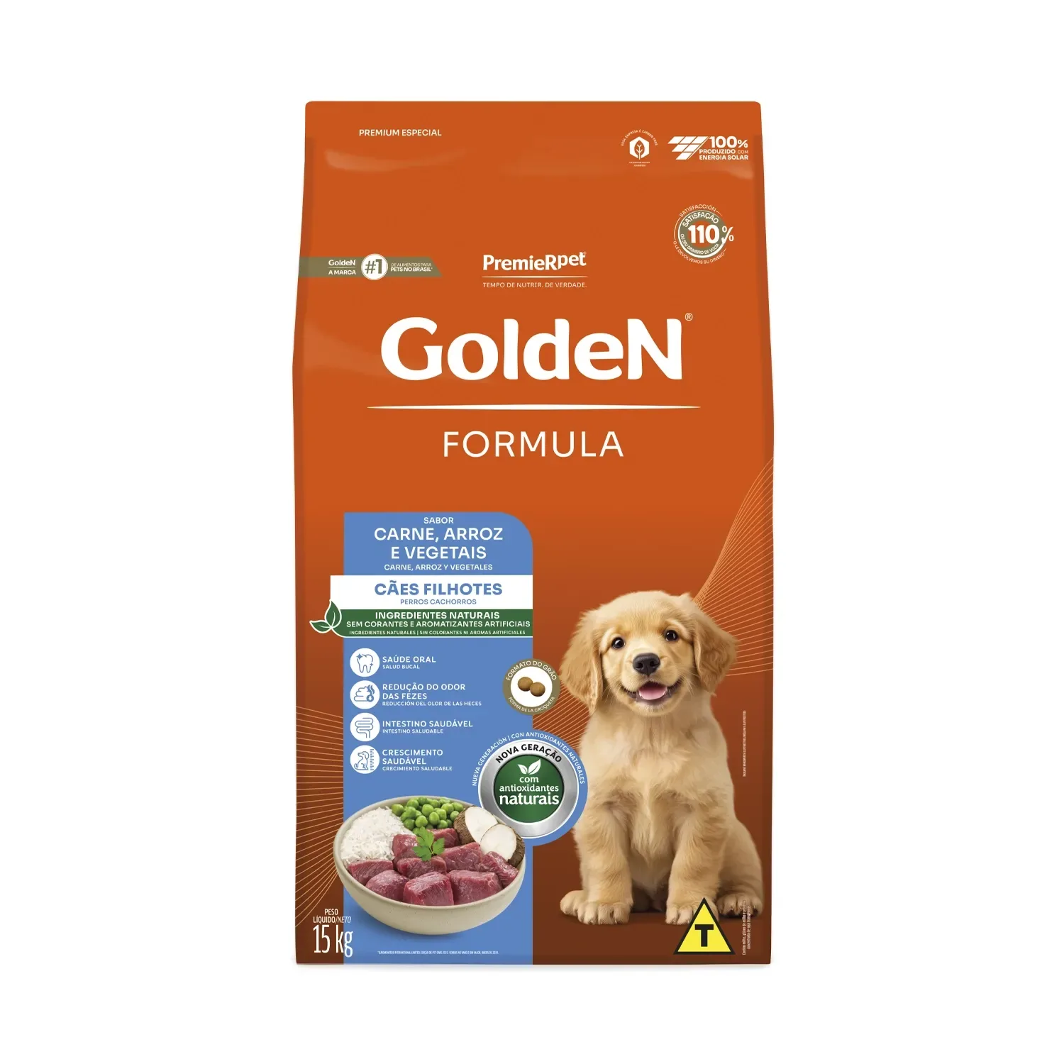 Ração Golden Fórmula para Cães Filhotes Carne e Arroz — 15 kg