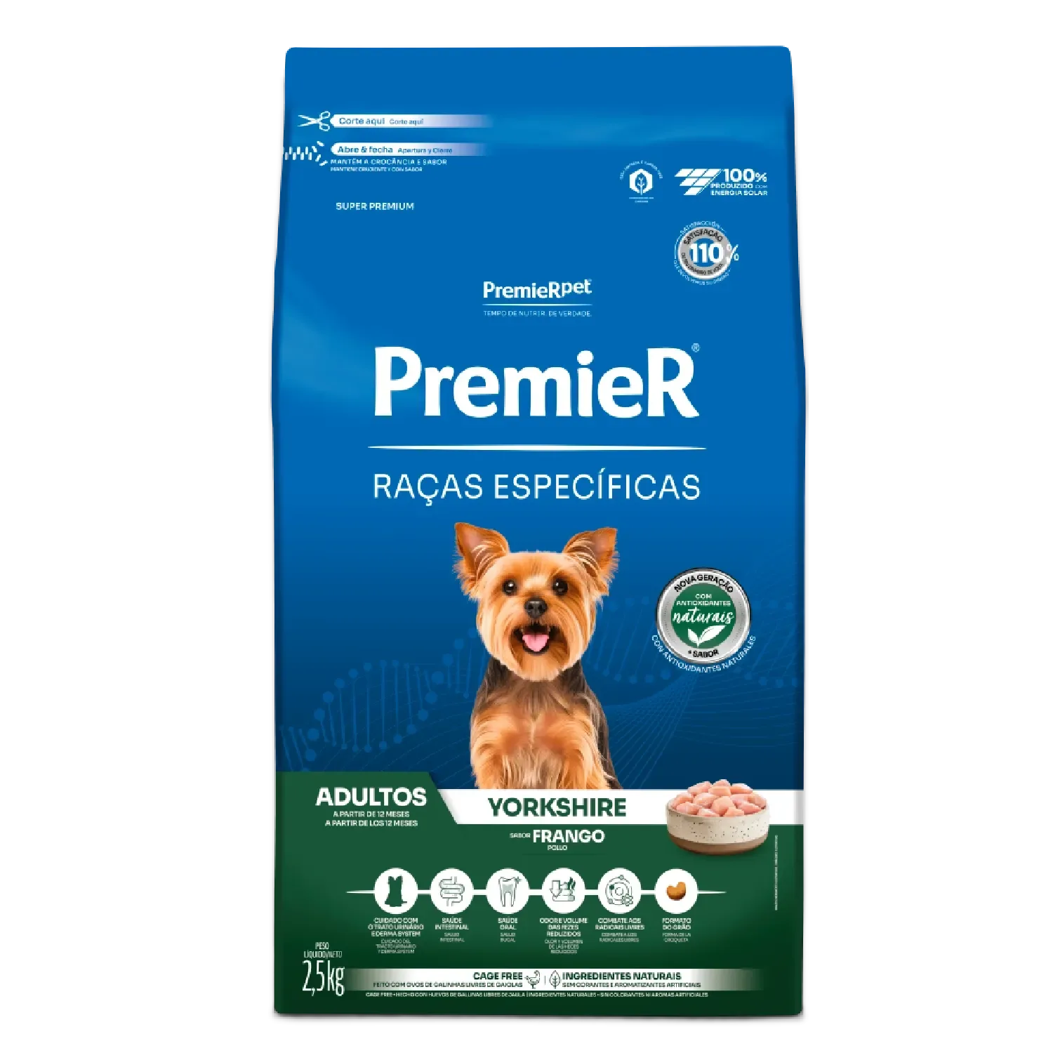 Ração Premier Raças Específicas Cães Adultos Yorkshire Frango — 2.5 kg