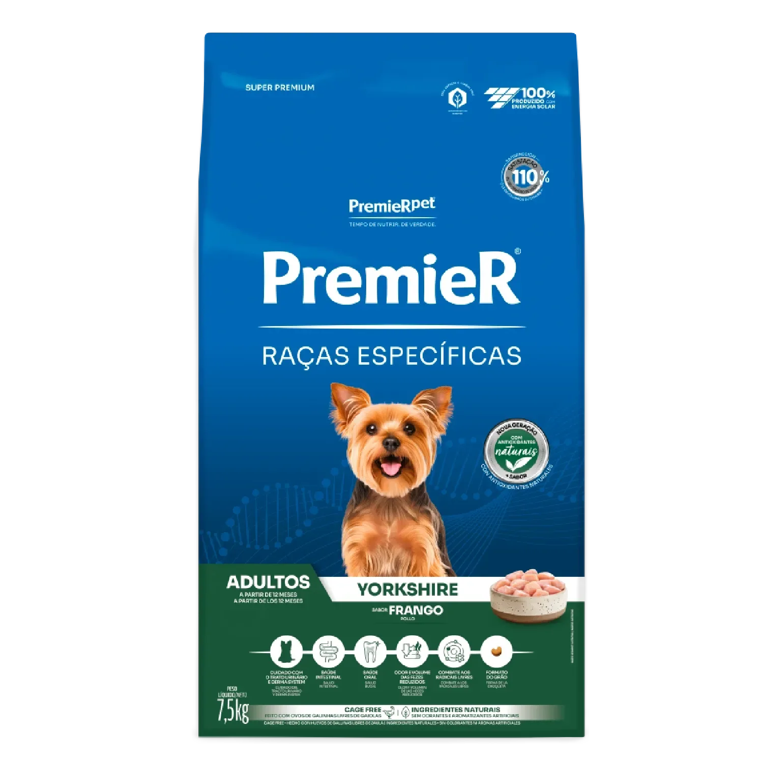 Ração Premier Raças Específicas Cães Adultos Yorkshire Frango — 7.5 kg
