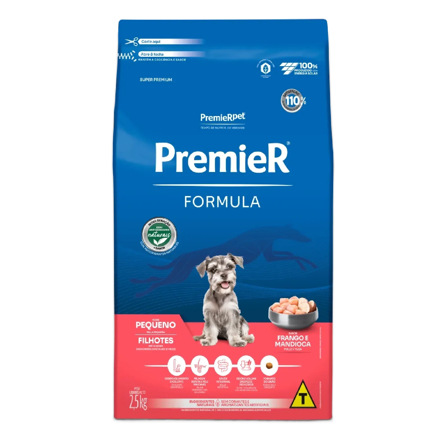Ração Premier Formula Cães Filhotes Porte Pequeno Frango e Mandioca — 2.5 kg