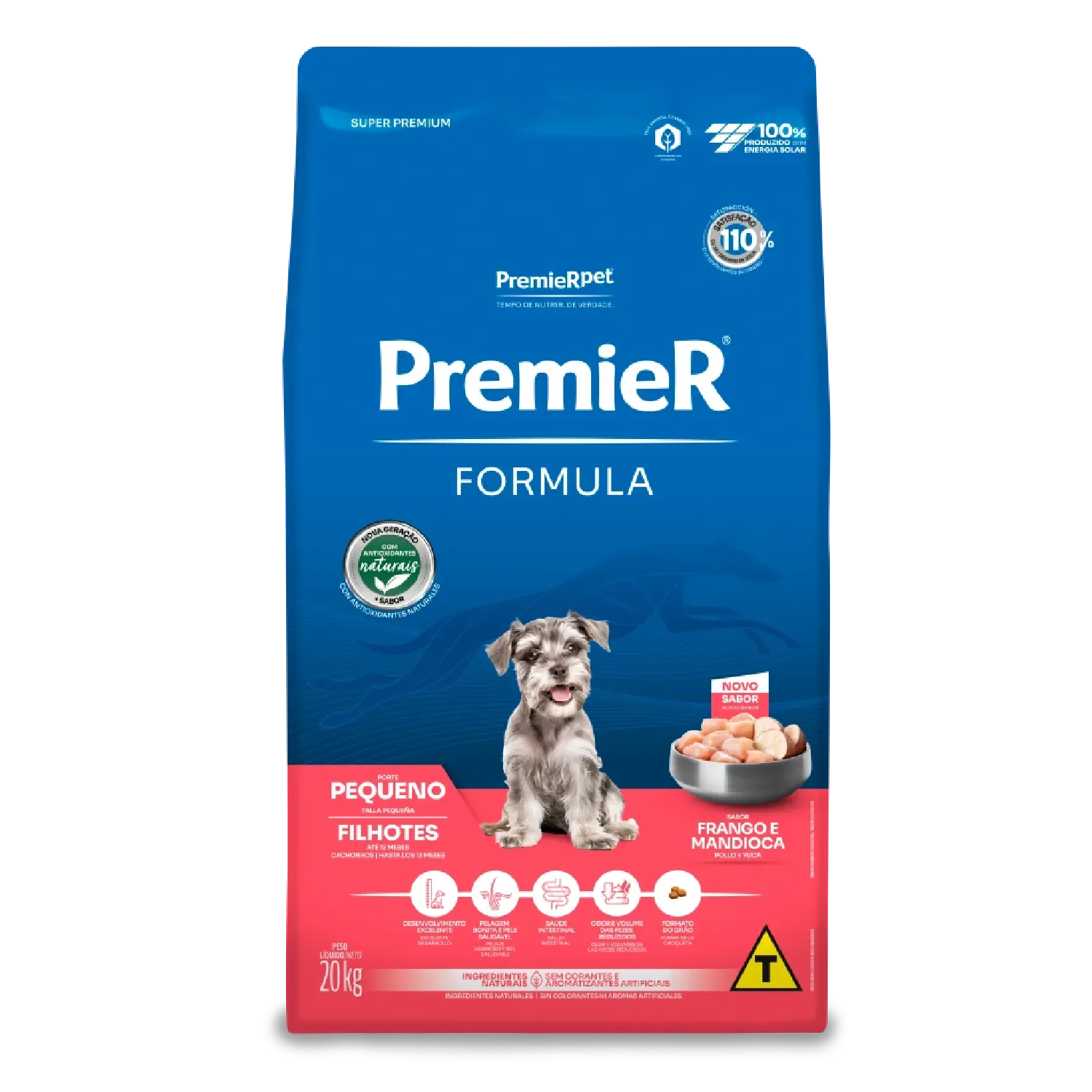 Ração Premier Formula Cães Filhotes Porte Pequeno Frango e Mandioca — 20 kg