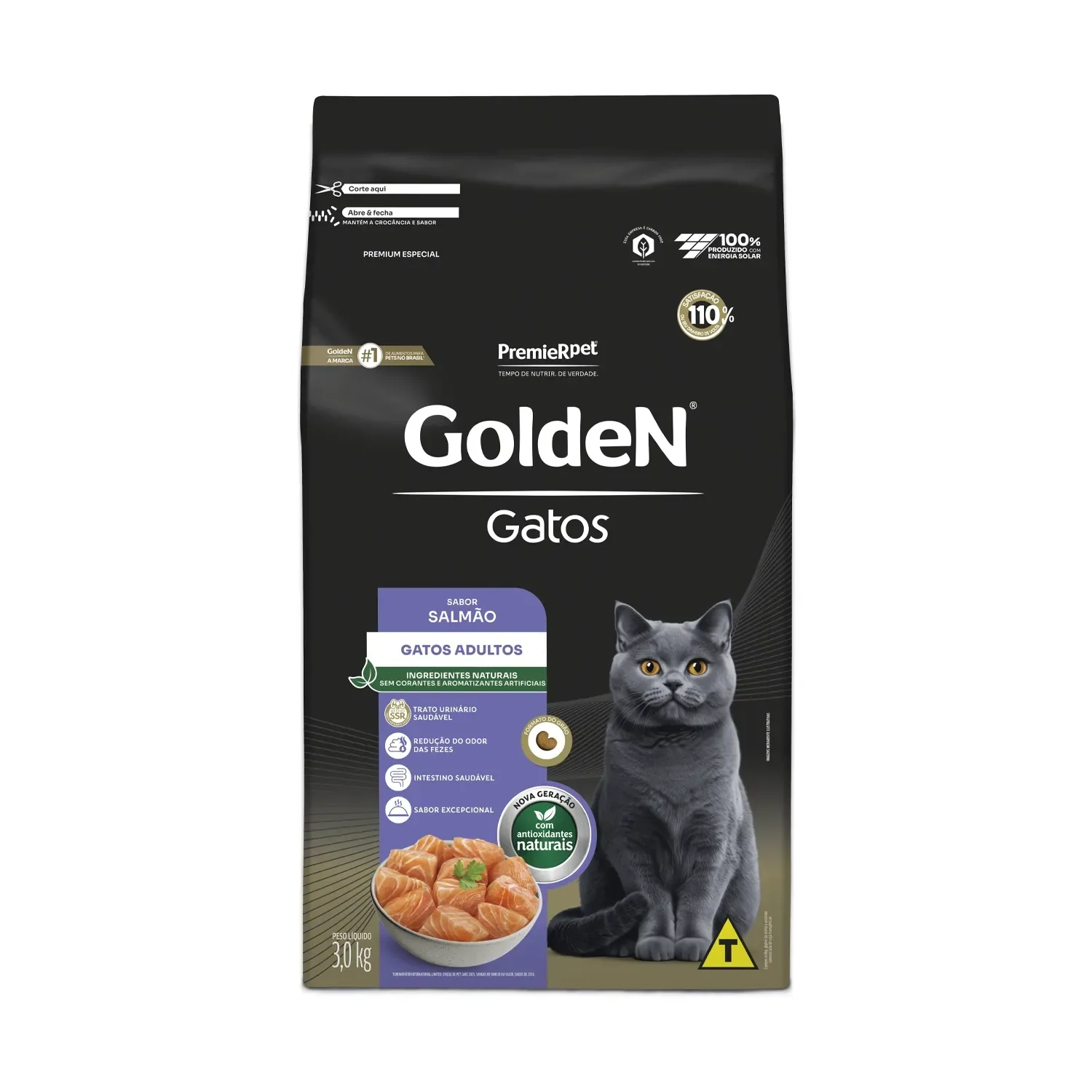 Ração Golden Gatos Adultos Salmão