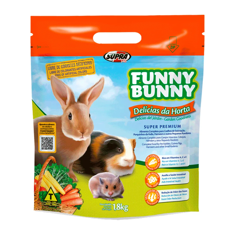 Ração Funny Bunny Delícias da Horta Supra