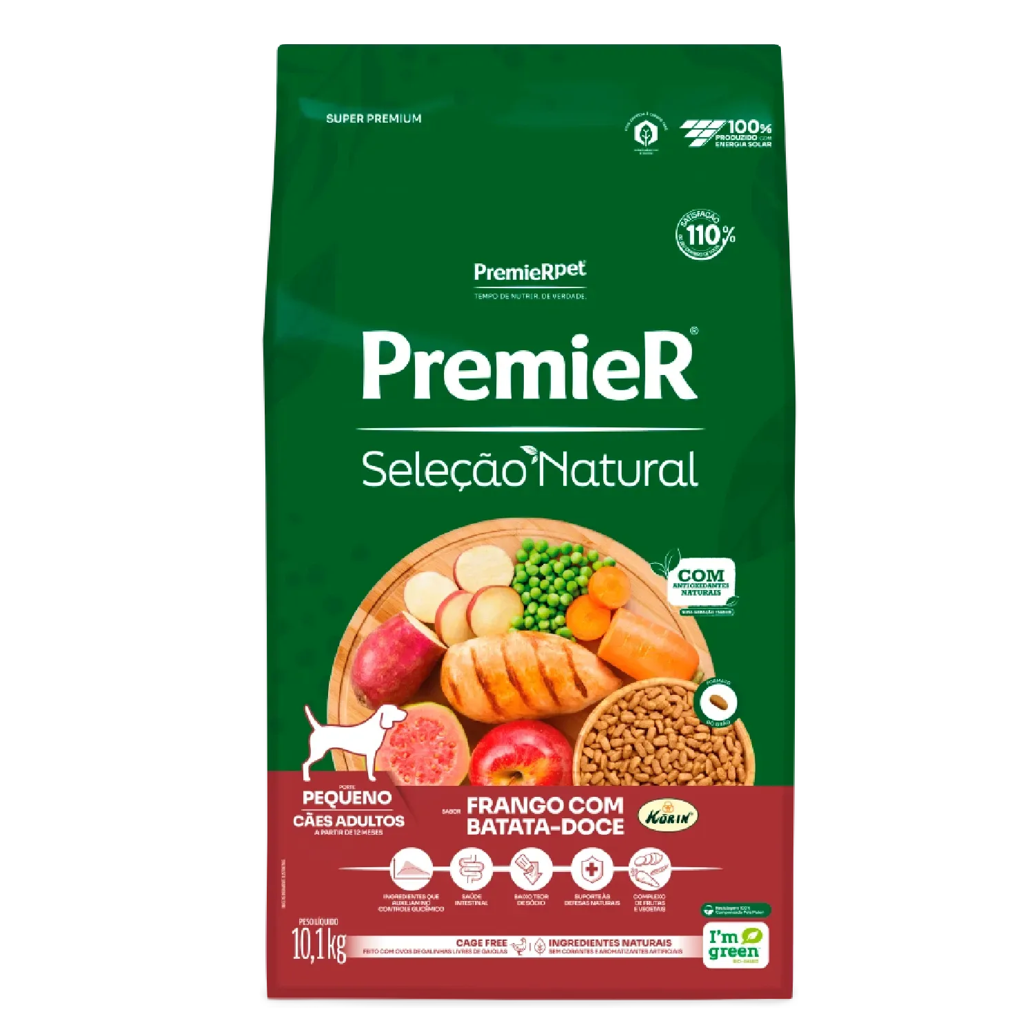 Ração Premier Seleção Natural Cães Adultos Raças Pequenas Frango com Batata Doce — 10.1 kg