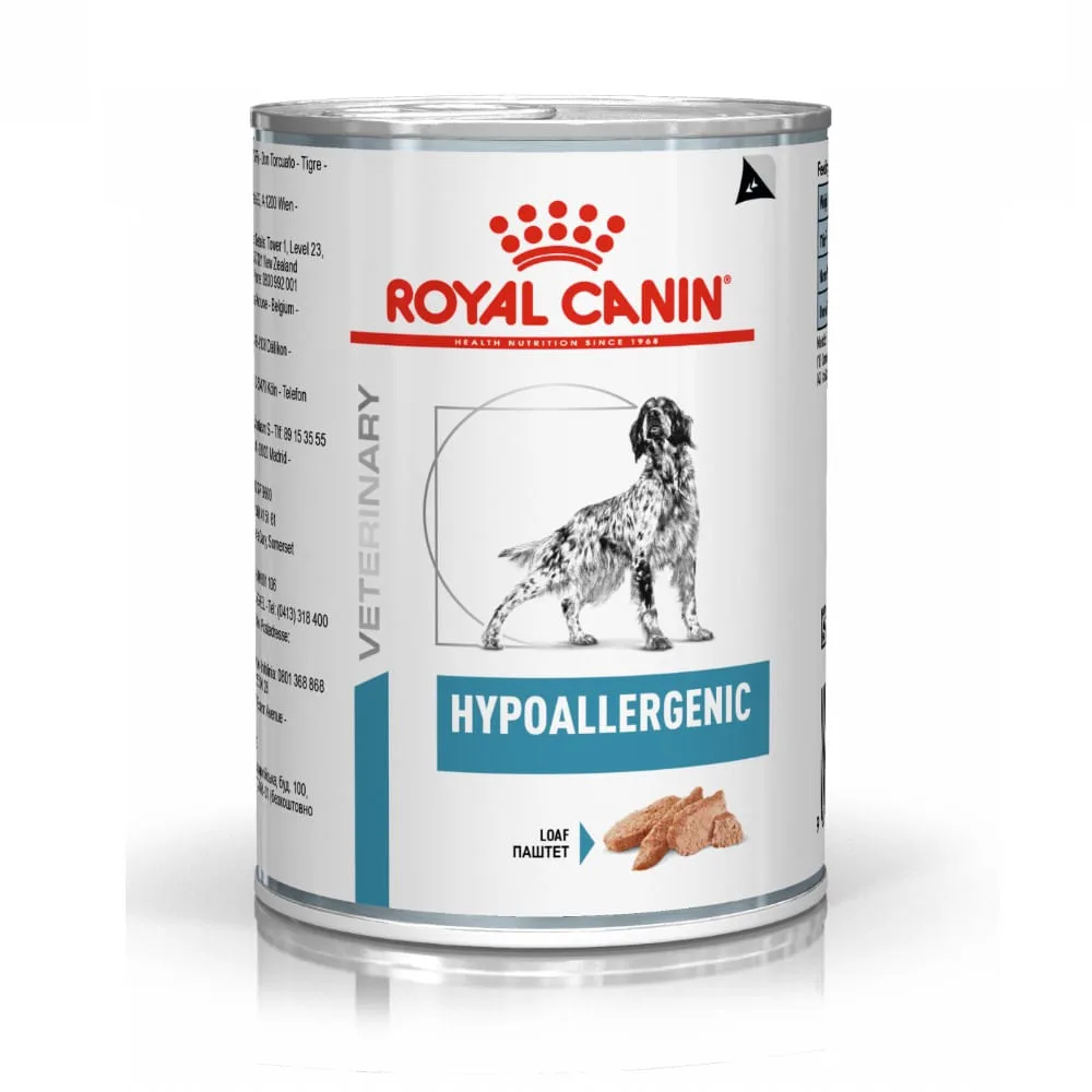 Ração Úmida Royal Canin Lata Veterinary Diet Hypoallergenic para Cães Adultos com Alergias