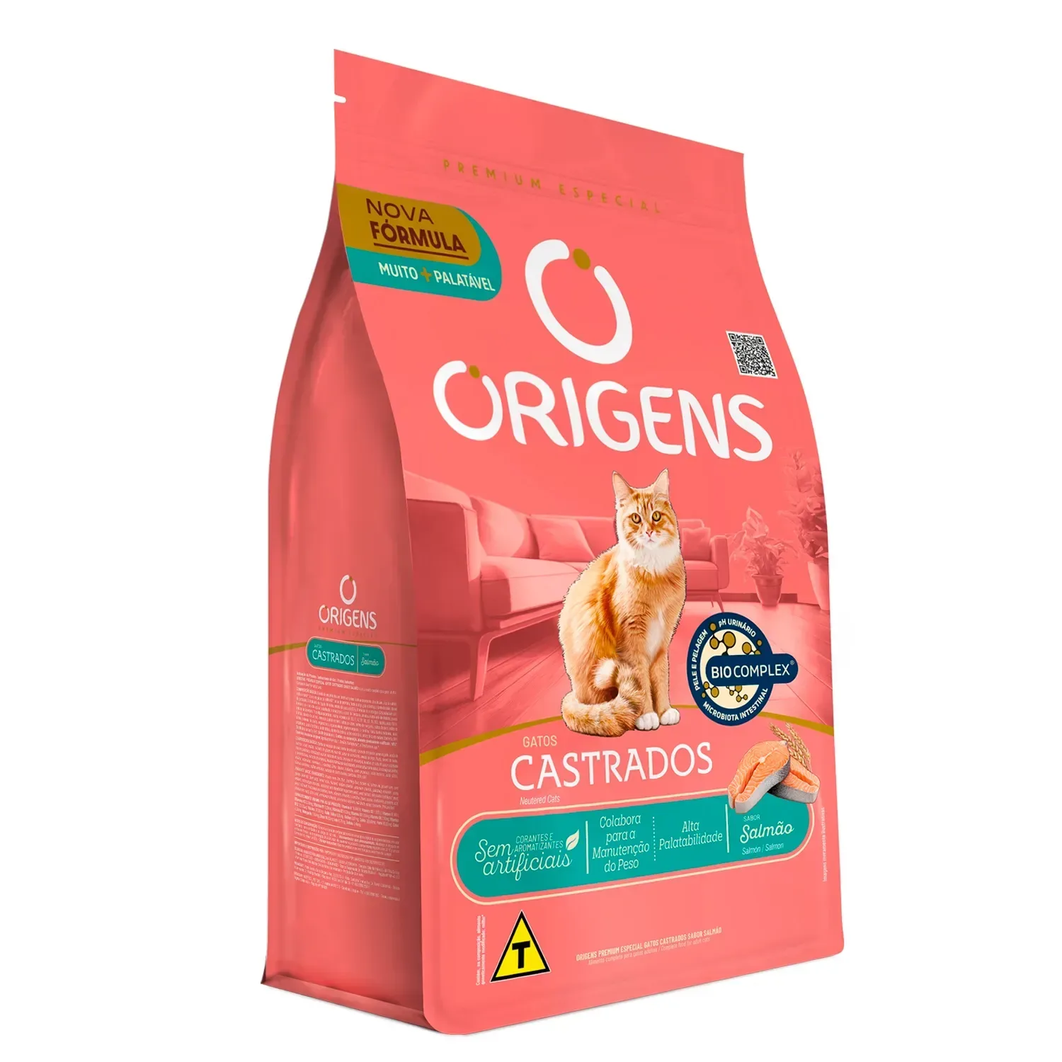 Ração Origens Gatos Castrados Salmão