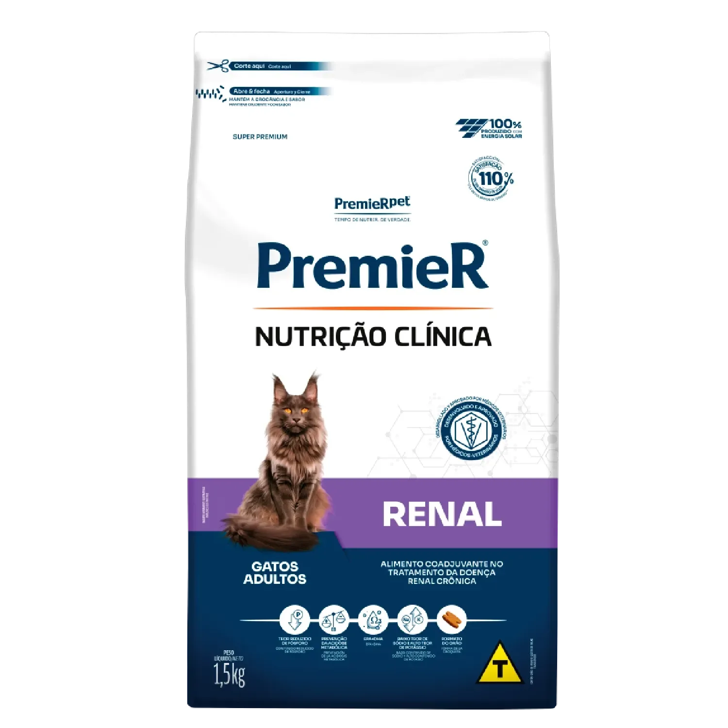 Ração Premier Nutrição Clínica Renal Gatos Adultos — 1.5 kg