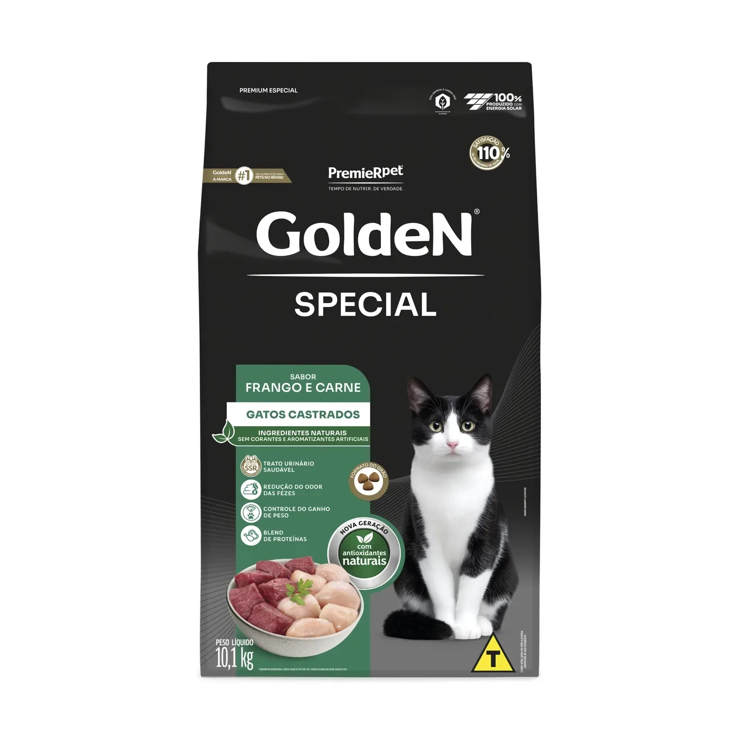 Ração Golden Special Gatos Adultos Castrados Frango e Carne — 10.1 kg