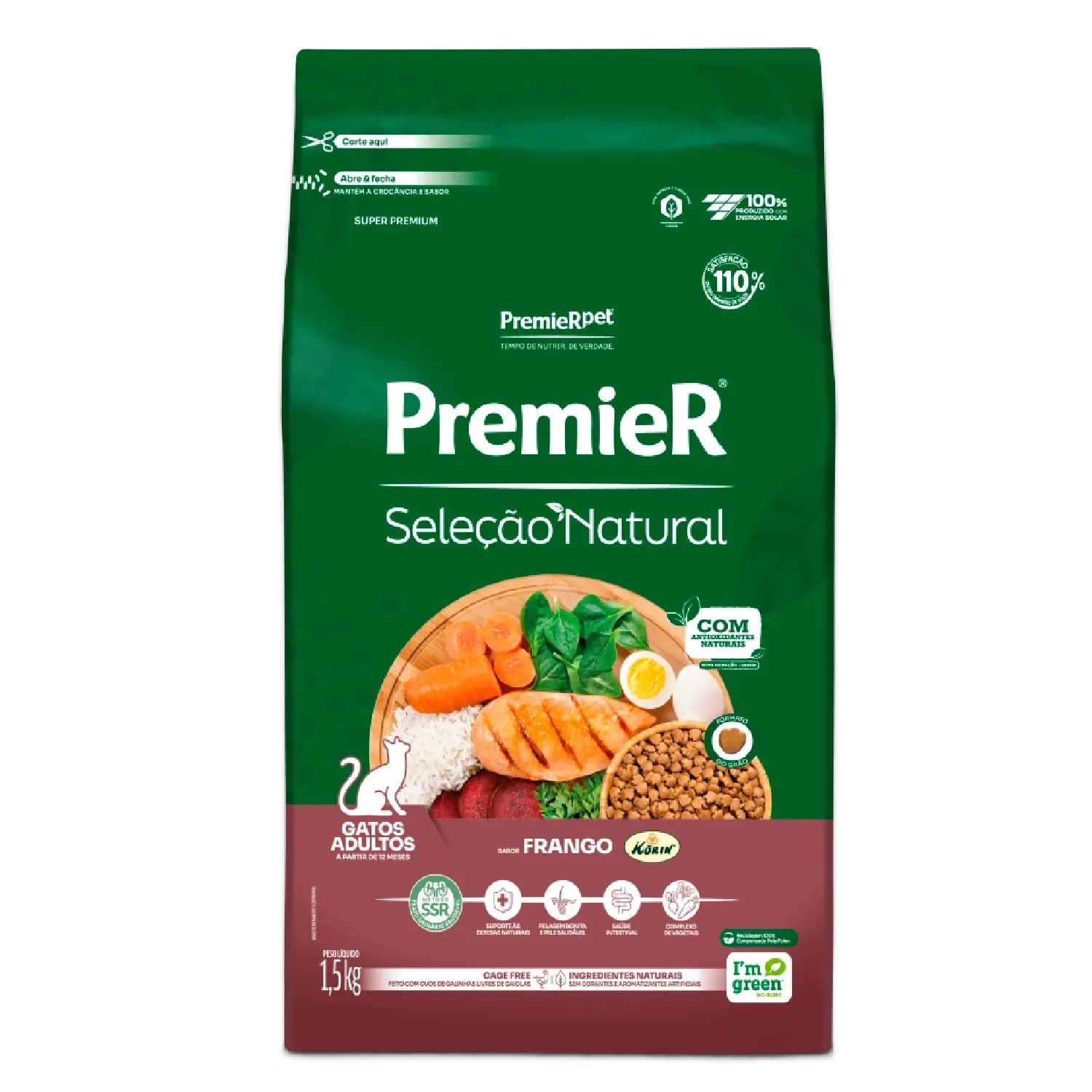 Ração Premier Seleção Natural Gatos Adultos Frango