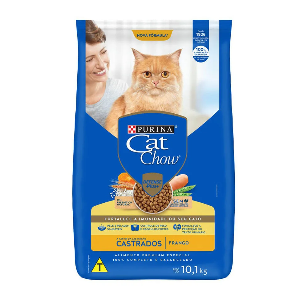 Ração Cat Chow Castrados Frango — 10.1 kg / 10.1 kg