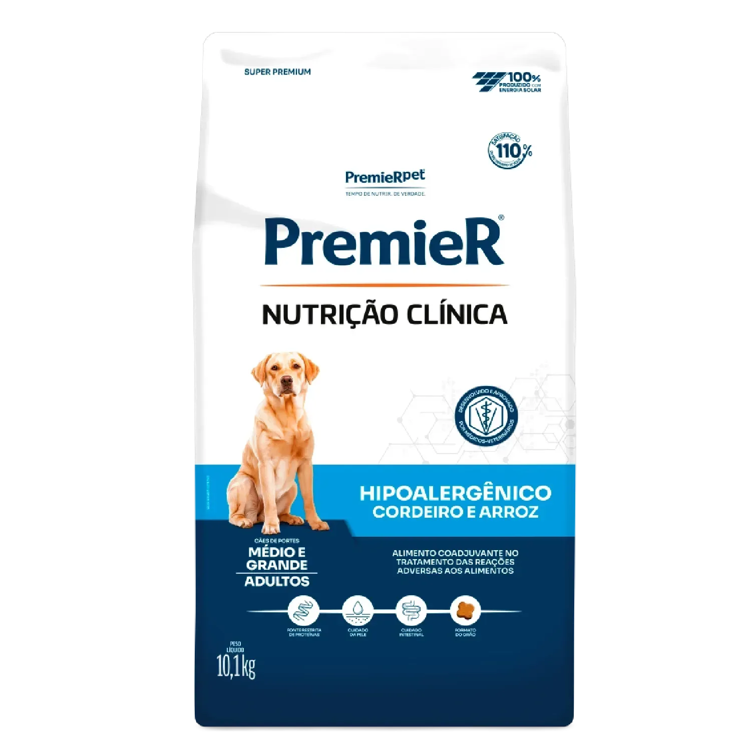 Ração Premier Nutrição Clínica Hipoalergênico Cães Médio e Grande Porte Cordeiro e Arroz