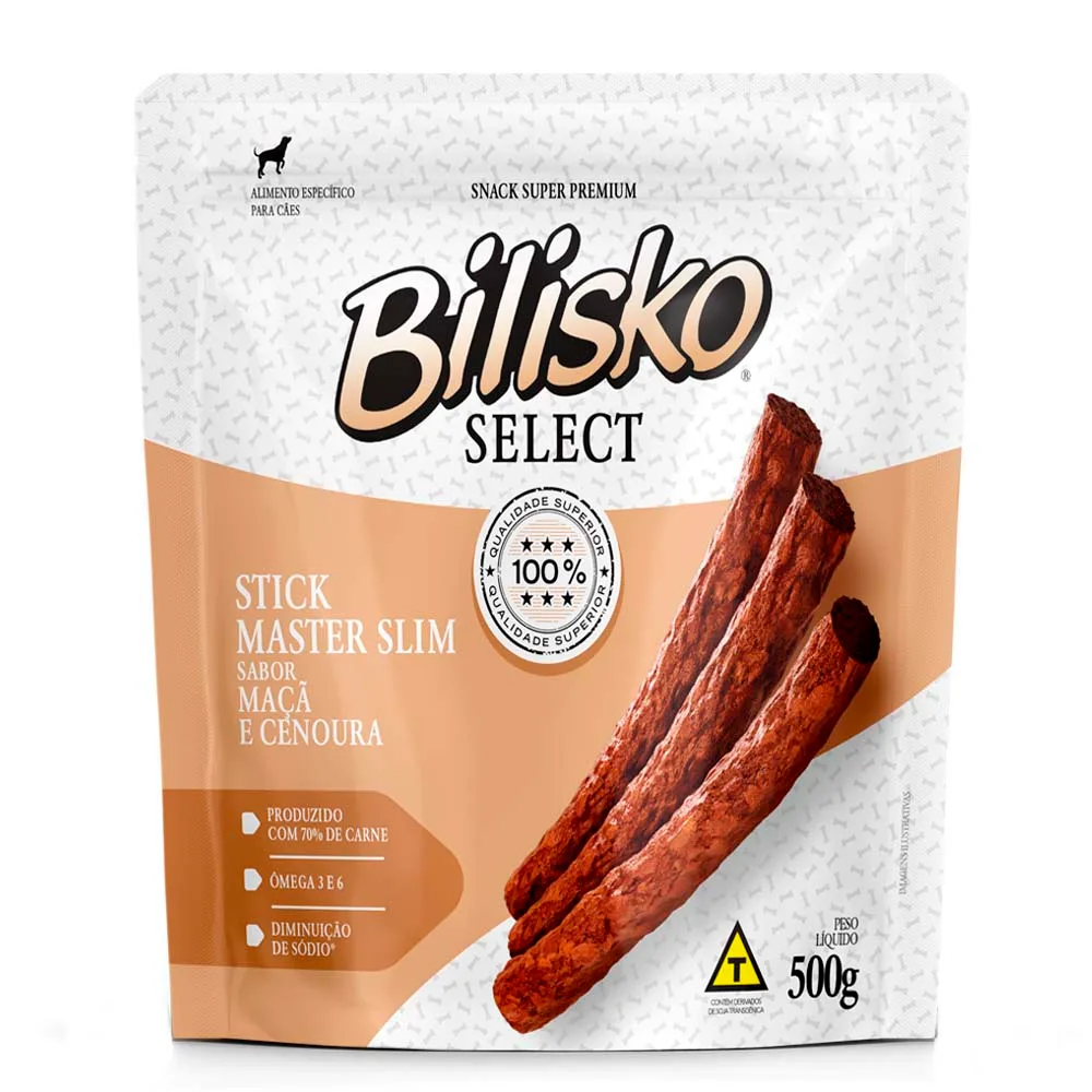 Petisco Bilisko Palito Fino Maçã e Cenoura para Cães
