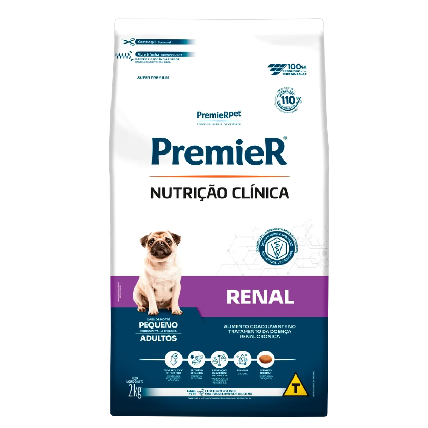 Ração Premier Nutrição Clínica Renal Cães Adultos Raças Pequenas