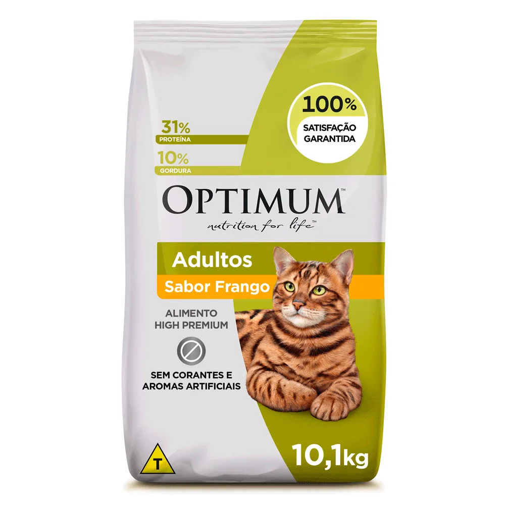 Ração Optimum para Gatos Adultos Frango — 10.1 kg