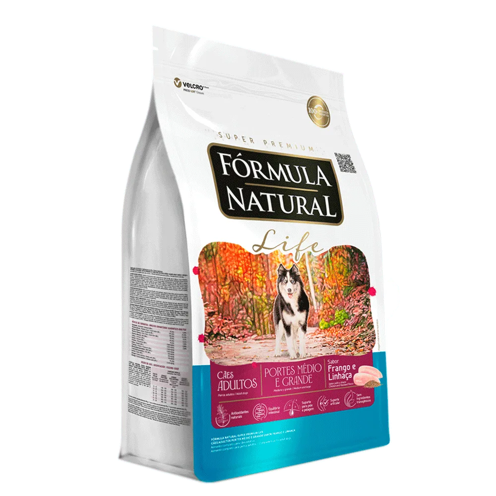 Ração Fórmula Natural Life Cães Adultos Médio e Grande