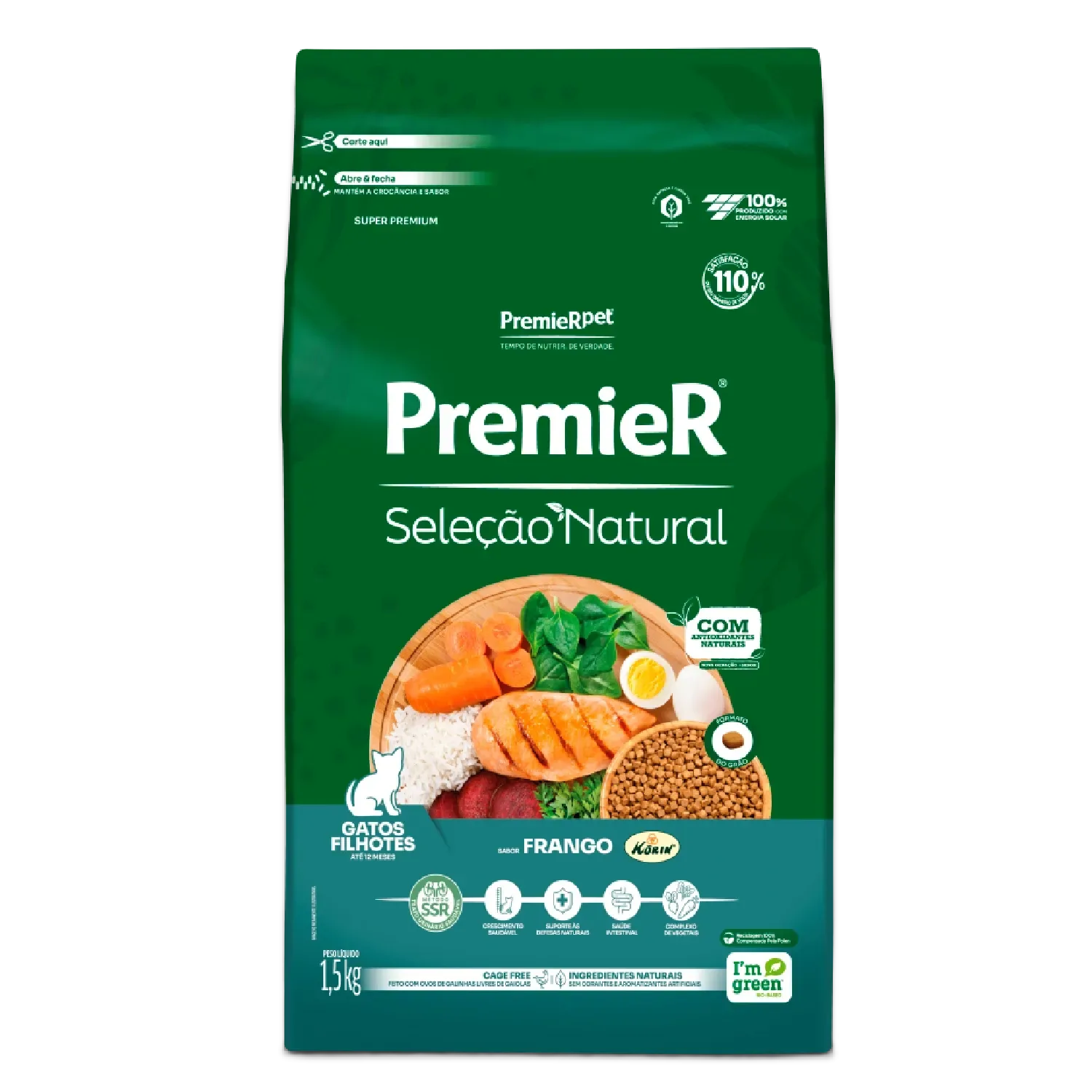 Ração Premier Seleção Natural Gatos Filhotes Frango