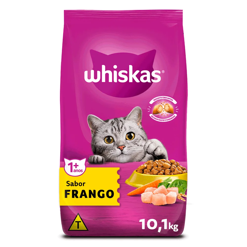 Ração Whiskas Gatos Adultos Frango — 10.1 kg