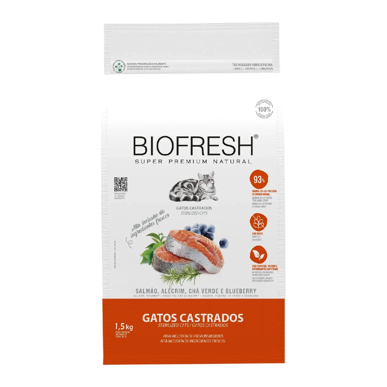 Ração Biofresh Gatos Castrados Salmão — 1.5 kg
