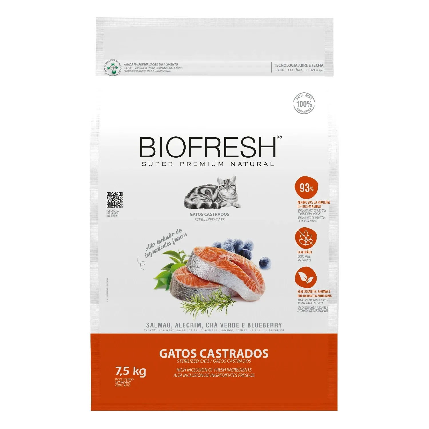 Ração Biofresh Gatos Castrados Salmão — 7.5 kg