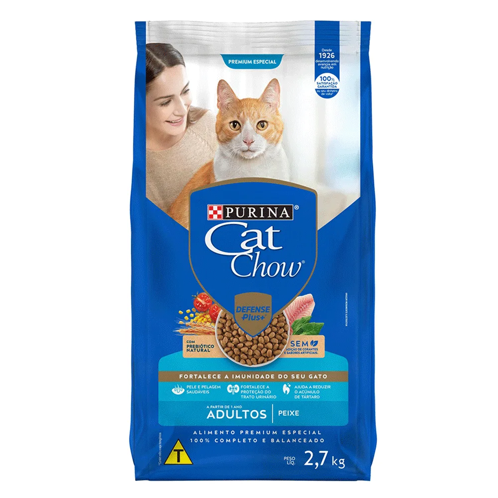 Ração Cat Chow Gatos Adultos Peixe