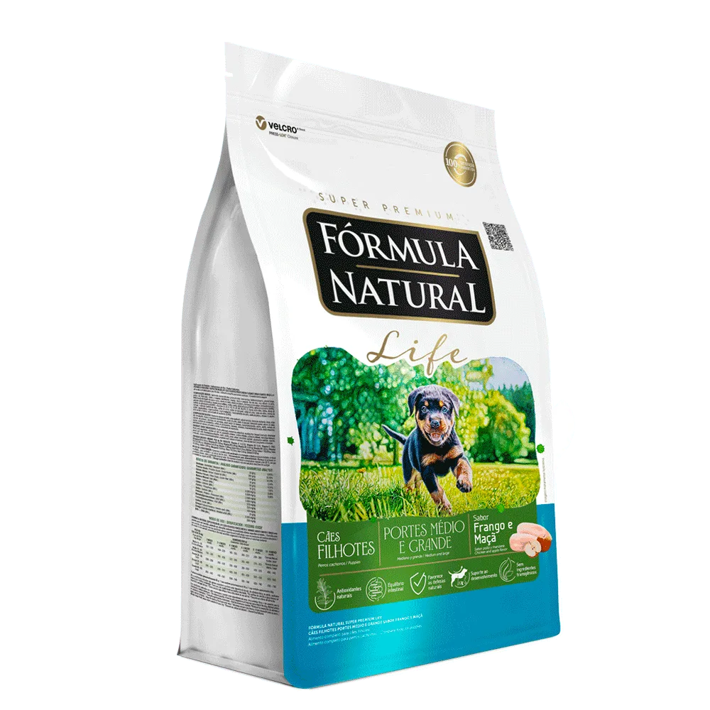 Ração Fórmula Natural Life Cães Filhotes Médio e Grande