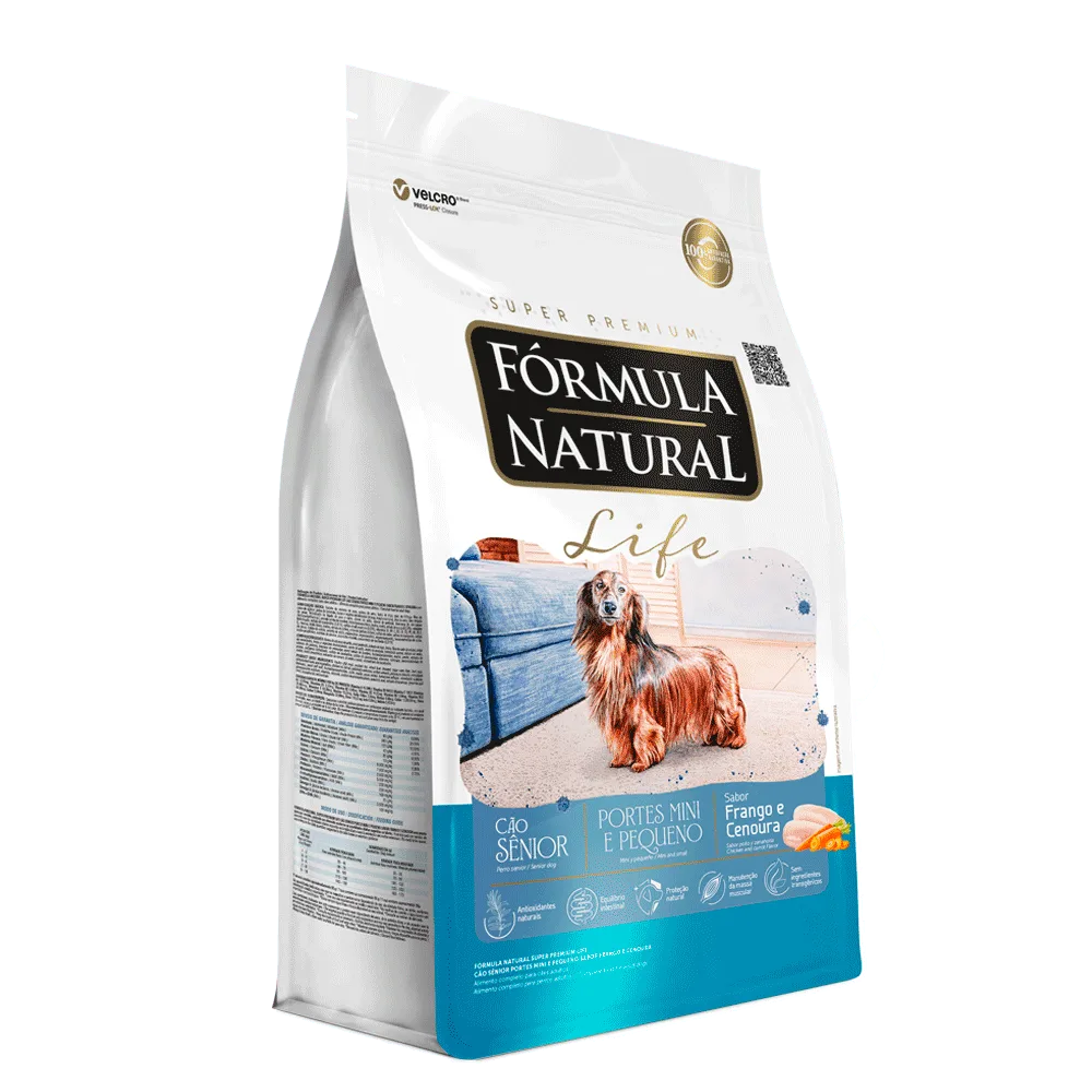 Ração Fórmula Natural Life Cães Sênior Mini e Pequeno