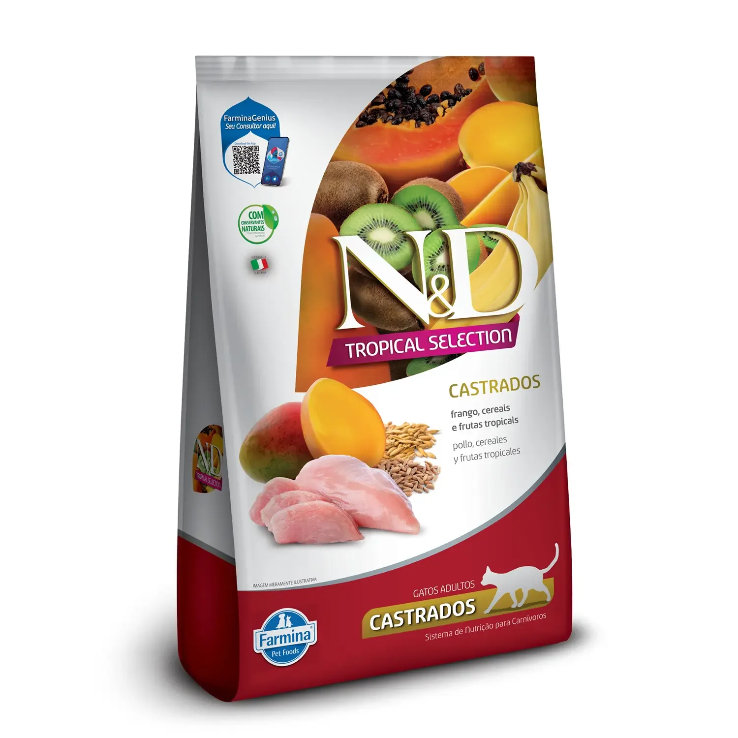 Ração N&D Tropical Selection Gatos Castrados Frango