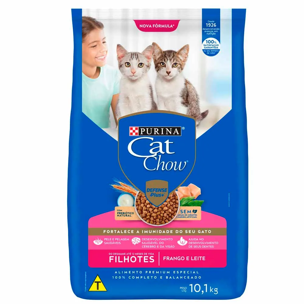 Ração Cat Chow Filhotes Frango e Leite — 10.1 kg