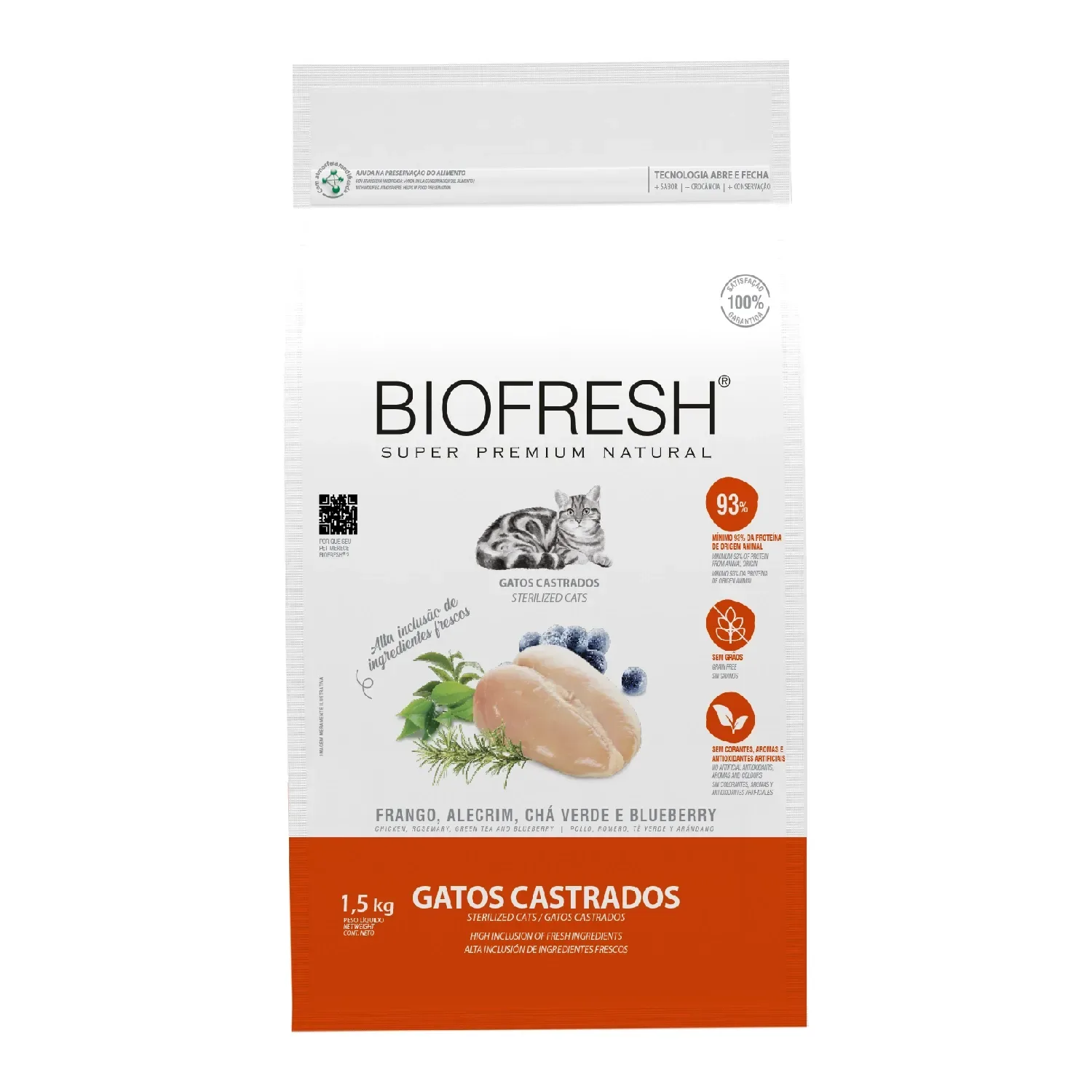 Ração Biofresh Gatos Castrados Frango — 1.5 kg