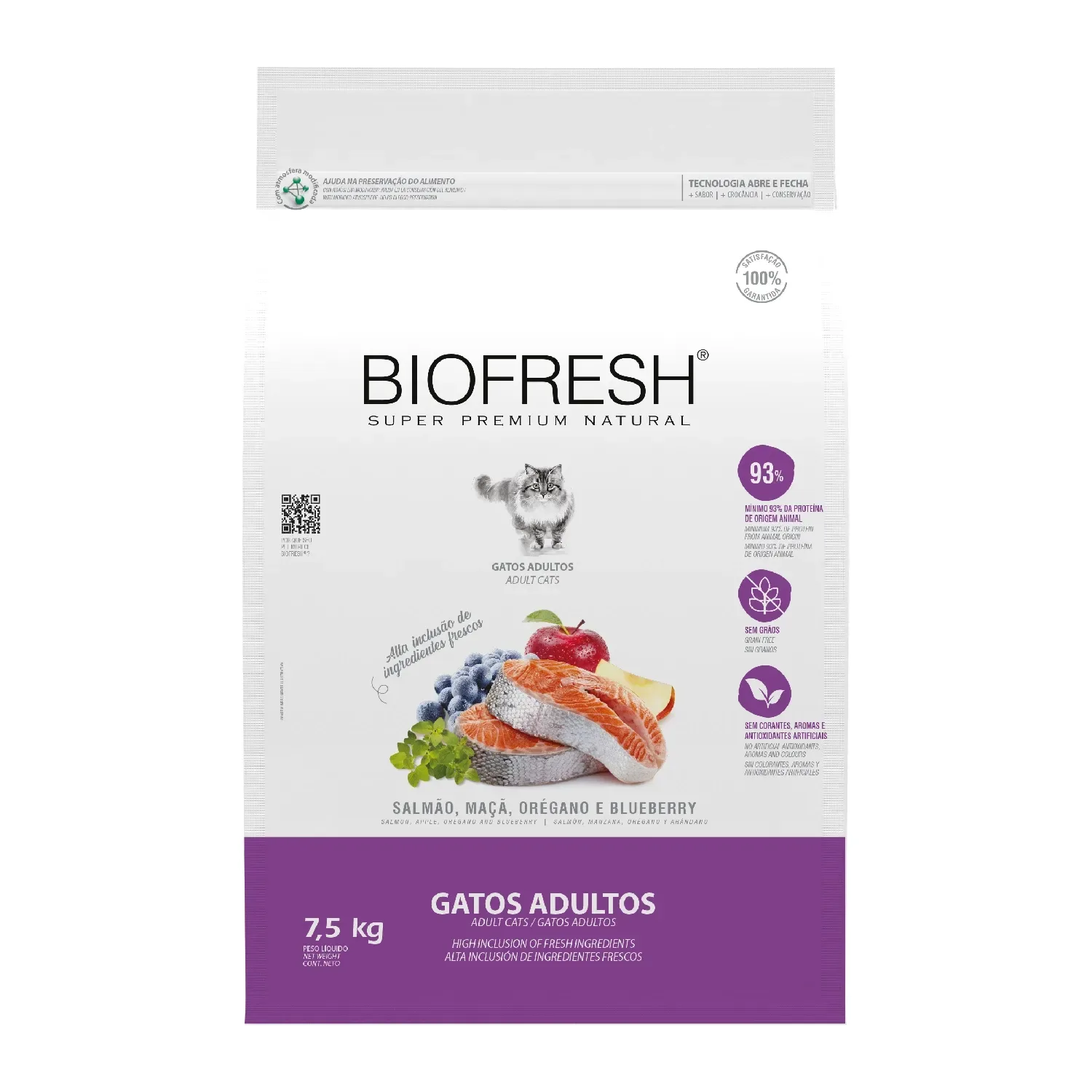 Ração Biofresh Gatos Adultos Salmão — 7.5 kg